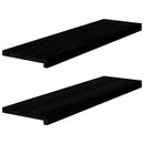 vindueskarme 2 stk brunsort 90x25x2 cm massivt egetræ