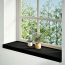 vindueskarme 2 stk brunsort 90x25x2 cm massivt egetræ