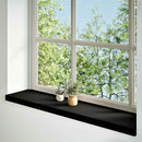 vindueskarme 2 stk brunsort 100x25x2 cm massivt egetræ