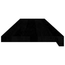 vindueskarme 2 stk brunsort 100x25x2 cm massivt egetræ