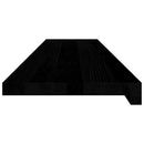 vindueskarme 2 stk brunsort 110x25x2 cm massivt egetræ