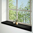 vindueskarme 2 stk brunsort 120x25x2 cm massivt egetræ