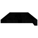 vindueskarme 2 stk brunsort 70x30x2 cm massivt egetræ
