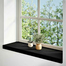 vindueskarme 2 stk brunsort 90x30x2 cm massivt egetræ