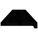 vindueskarme 2 stk brunsort 120x30x2 cm massivt egetræ