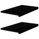 vindueskarme 2 stk brunsort 70x40x2 cm massivt egetræ