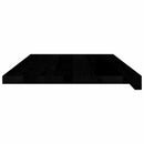 vindueskarme 2 stk brunsort 70x40x2 cm massivt egetræ