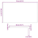 vindueskarme 2 stk brunsort 70x40x2 cm massivt egetræ