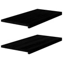 vindueskarme 2 stk brunsort 80x40x2 cm massivt egetræ