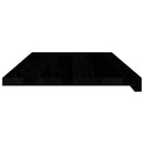 vindueskarme 2 stk brunsort 80x40x2 cm massivt egetræ