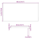 vindueskarme 2 stk brunsort 80x40x2 cm massivt egetræ