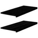 vindueskarme 2 stk brunsort 90x40x2 cm massivt egetræ