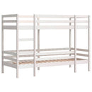 køjeseng 80x200 cm massivt fyrretræ hvid
