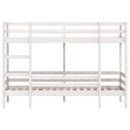 køjeseng 80x200 cm massivt fyrretræ hvid