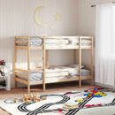 køjeseng uden madras 90x190 cm massivt fyrretræ