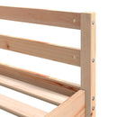 højseng med skrivebord 160x200 cm massivt fyrretræ