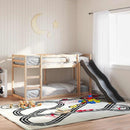 køjeseng med rutsjebane og stige 80x200 cm massivt fyrretræ