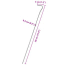 teltpløkker 25 stk. 30 cm Ø4 mm galvaniseret stål
