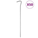 teltpløkker 50 stk. 23 cm Ø5 mm galvaniseret stål