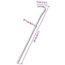 teltpløkker 50 stk. 23 cm Ø7 mm galvaniseret stål