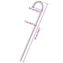 teltpløkker 12 stk. 37 cm Ø10 mm galvaniseret stål