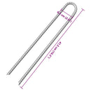 teltpløkker 12 stk. U-facon 41,5 cm Ø12 mm galvaniseret stål