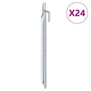 teltpløkker 24 stk. V-facon 24 cm Ø20 mm galvaniseret stål