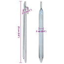 teltpløkker 24 stk. V-facon 25 cm Ø20 mm galvaniseret stål