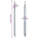 teltpløkker 24 stk. V-facon 29,5 cm Ø20 mm galvaniseret stål