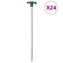 teltpløkker 24 stk. 25 cm 7 mm galvaniseret stål og PP