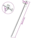 teltpløkker 24 stk. 30 cm 8 mm galvaniseret stål