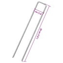 jordpløkker 25 stk. U-facon 20x4 cm galvaniseret stål