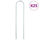 jordpløkker 25 stk. U-facon 20x3,5 cm galvaniseret stål