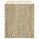 væghængte sengeborde 2 stk. 45x30x35 cm sonoma-eg