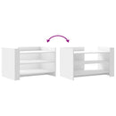 sofabord 80x50x50 cm konstrueret træ hvid