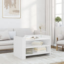 sofabord 80x50x50 cm konstrueret træ hvid