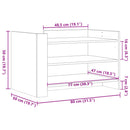sofabord 80x50x50 cm konstrueret træ sonoma-eg