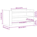 sofabord 100x50x50 cm konstrueret træ hvid