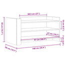 sofabord 100x50x50 cm konstrueret træ sonoma-eg
