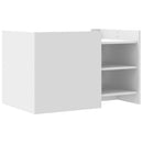 sofabord 80x50x50 cm konstrueret træ hvid
