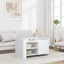 sofabord 80x50x50 cm konstrueret træ hvid