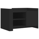 sofabord 80x50x50 cm konstrueret træ sort
