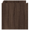 sofabord 80x50x50 cm konstrueret træ brun egetræsfarve