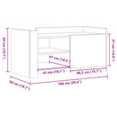 sofabord 100x50x50 cm konstrueret træ hvid