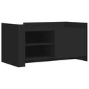 sofabord 100x50x50 cm konstrueret træ sort