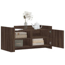 sofabord 100x50x50 cm konstrueret træ brunt eg