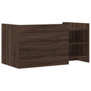 sofabord 100x50x50 cm konstrueret træ brunt eg