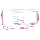 sofabord 100x50x50 cm konstrueret træ brunt eg