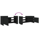 tv-bord 80x35x40 cm konstrueret træ sort