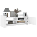tv-bord 100x35x40 cm konstrueret træ hvid